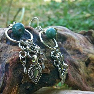 Chain-mail Style Drop Earrings